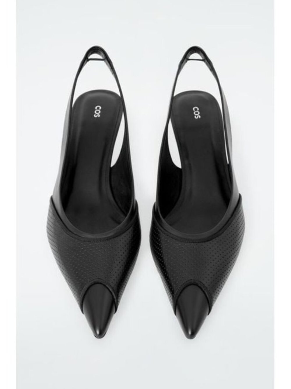COS perforated leather slingback heels size 41